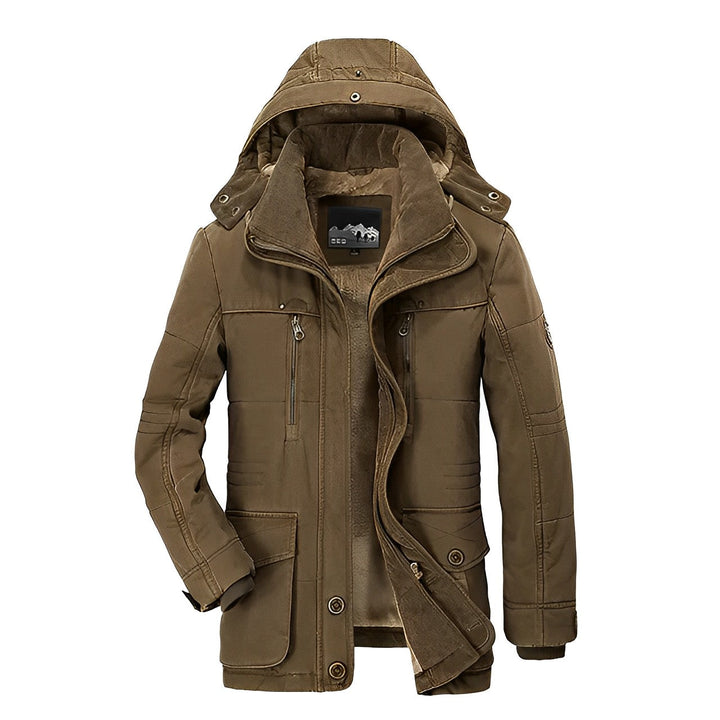 Heren Warme Winter Hooded Parka Jas met Zakken