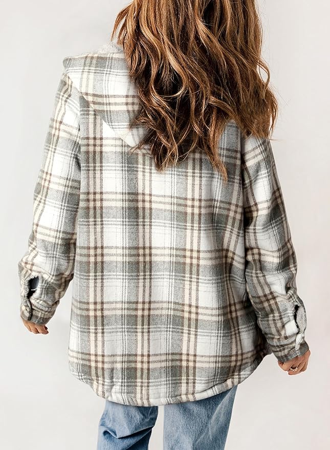 Elvessa | Geruite Flanel Jas