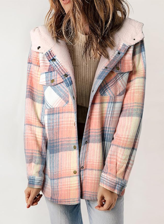 Elvessa | Geruite Flanel Jas