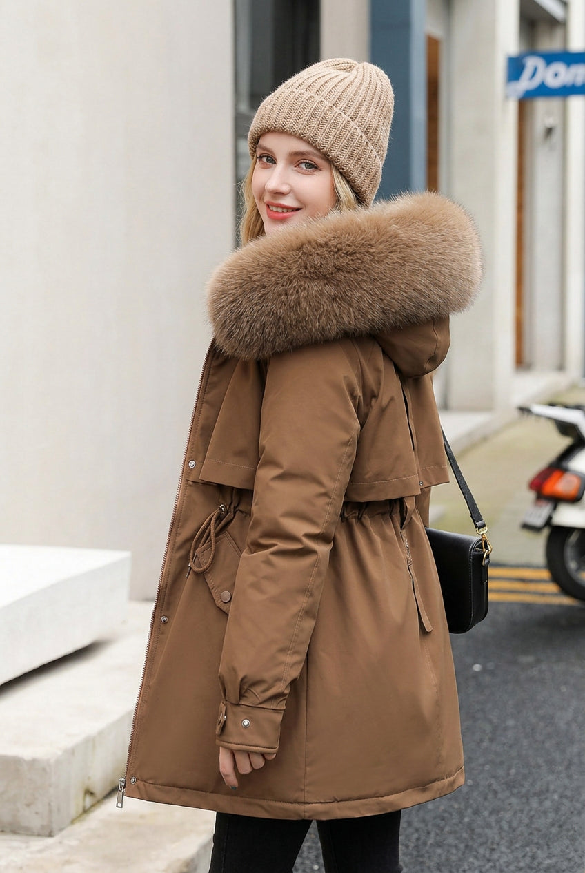 Miriam | Dames parka met capuchon en ritssluiting