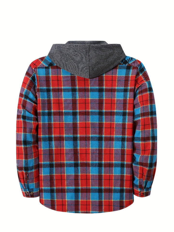 Braxton | Geruit Hooded Shirt