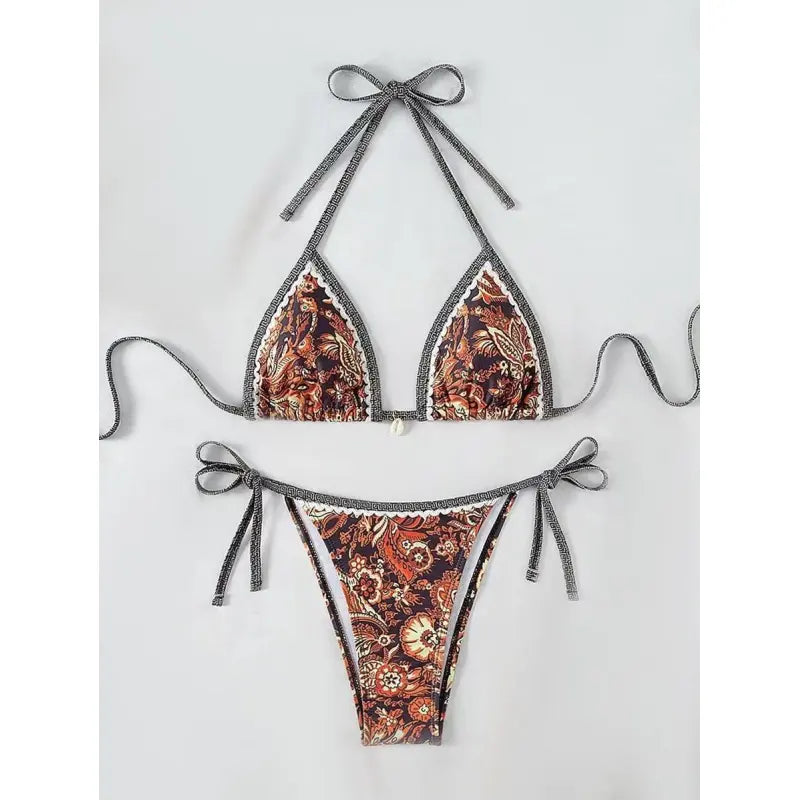 Florencia | Dames bikini met halternek en paisleyprint