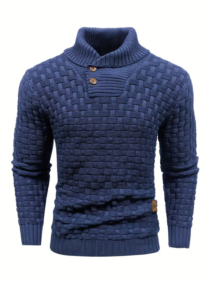 Heren Textured Half-Zip Breisweater