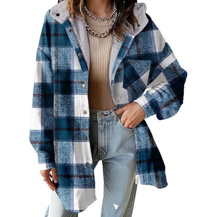 Tallulah - Ontspannen gesneden hoodie in ruitpatroon