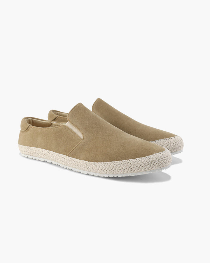 Jacob | Stijlvolle Espadrille Heren-Slip-On van Suède met Jute Zool