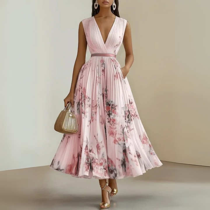 Claire | Dames Vloeiende Mouwloze Zomer Maxidress
