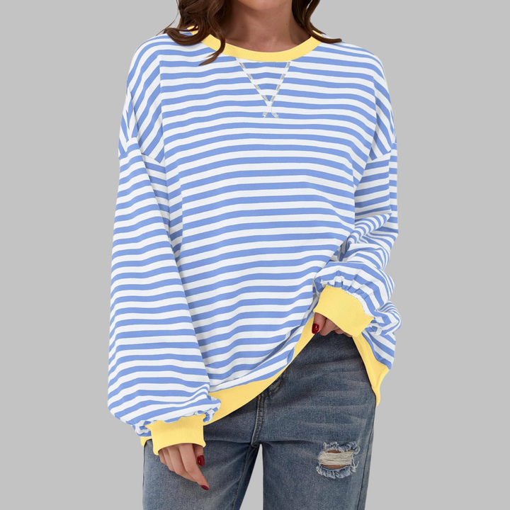 LUKA - Gestreept lange mouwen-Casual-Sweatshirt met Ronde Hals