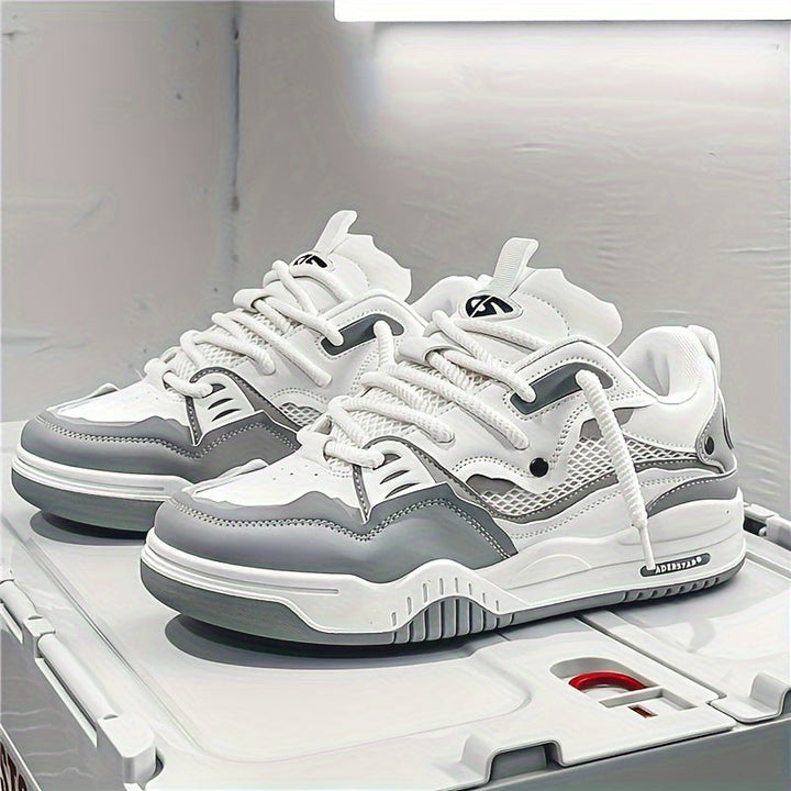Heren All-Season Vetersportschoenen met Geometrisch Kleurblokpatroon