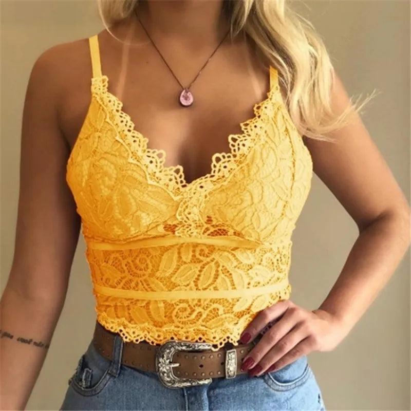 Mory | Dames bralette met kant en spaghettibandjes
