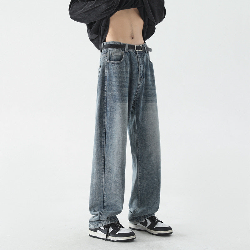 Cecilia | Heren jeans met rechte pijpen en cargozak