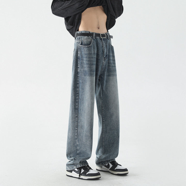 Cecilia | Heren jeans met rechte pijpen en cargozak