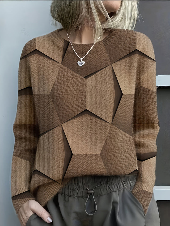 LUCIA – GEOMETRISCHE KLEURBLOK BREISWEATER