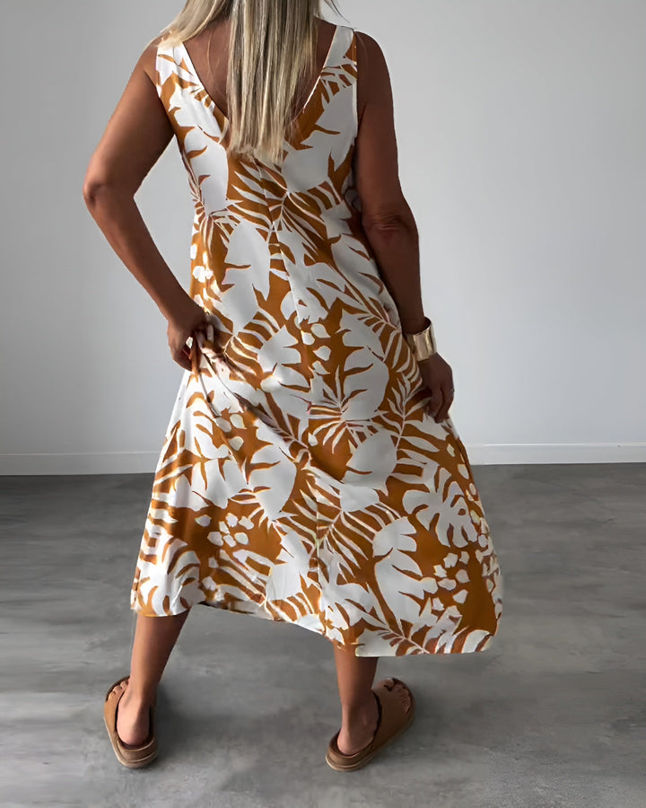 Liora – Zomerjurk met Tropische Print