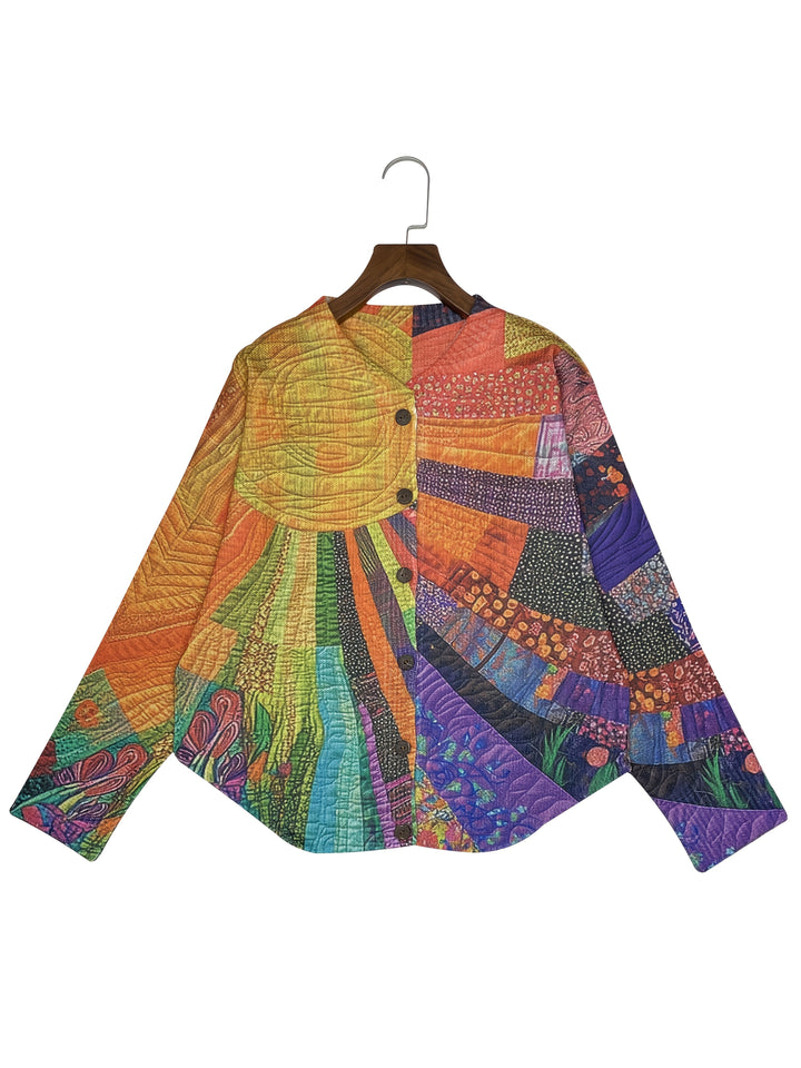 KIRSTEN – ARTISTIEKE PATCHWORK KNOPEN CARDIGAN