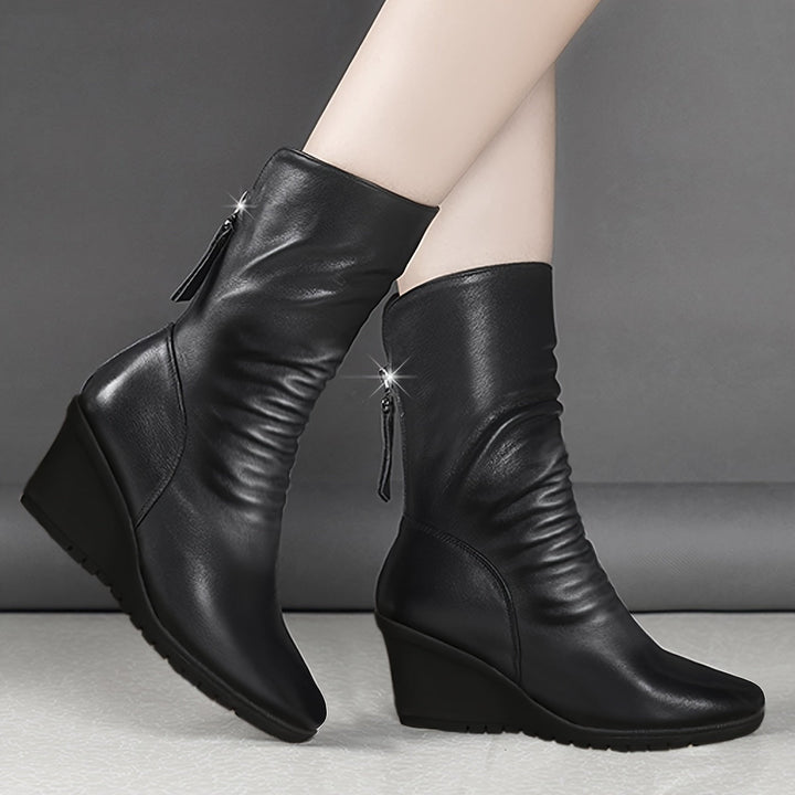 Verity | Slanke Wedge Laarsjes tot de Kuit