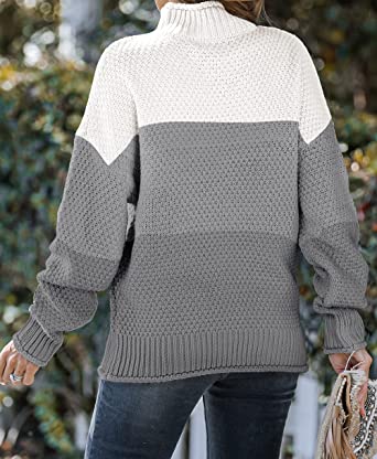 Colorblock Gebreide Coltrui voor Dames