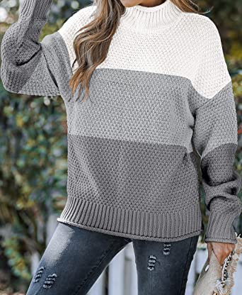 Colorblock Gebreide Coltrui voor Dames