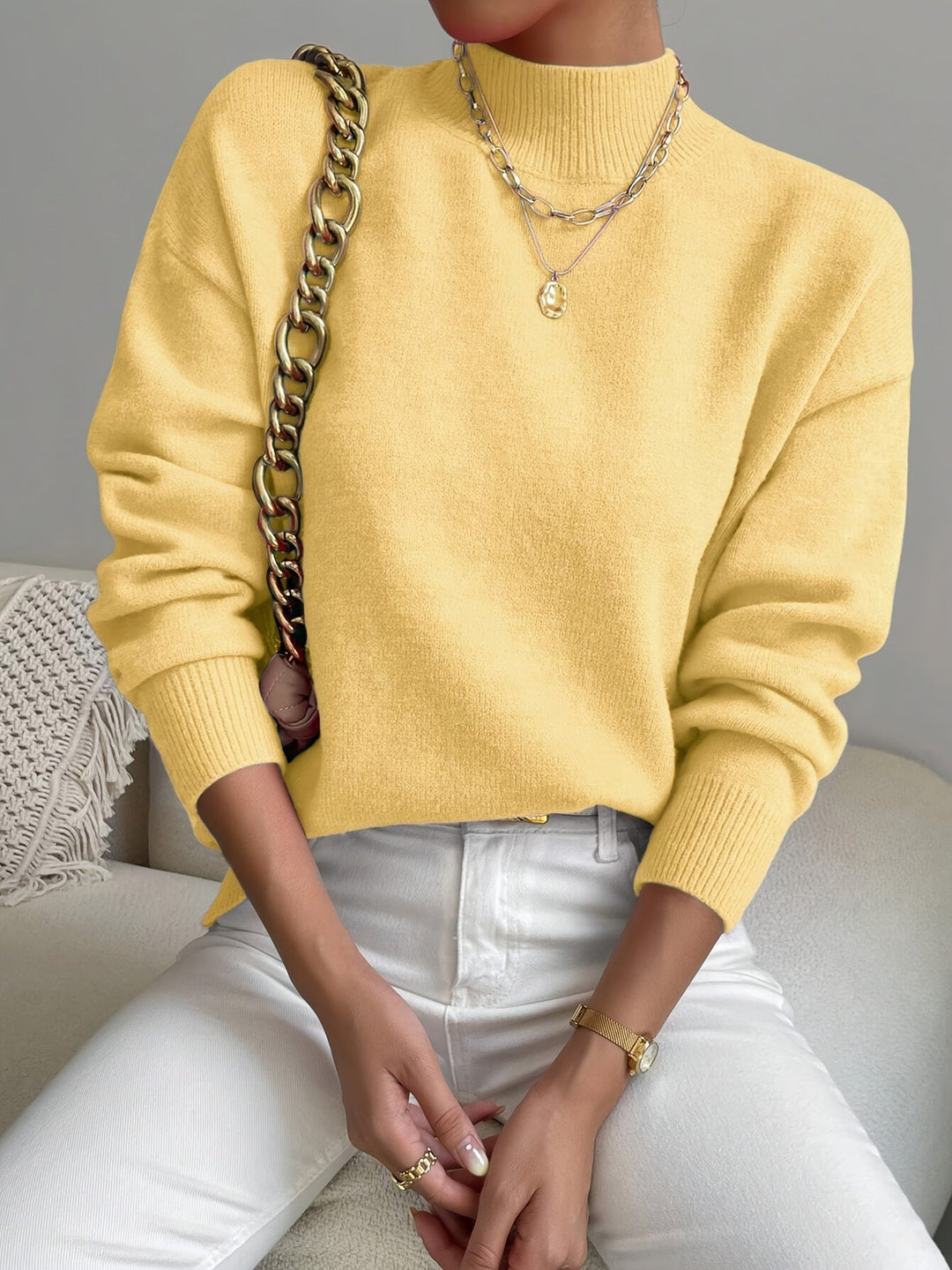 Lorelei | Verfijnde Mock Neck Trui