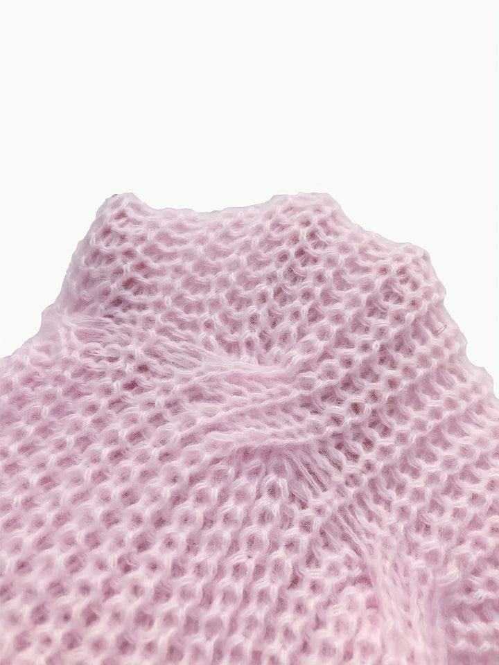 Juniper | Zachte Cardigan met Boogdetail en Lange Mouwen