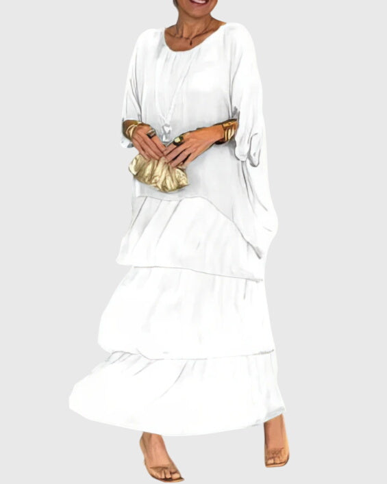 Elizabeth | Dames Boho Gelaagde Maxi Shorts Jurk