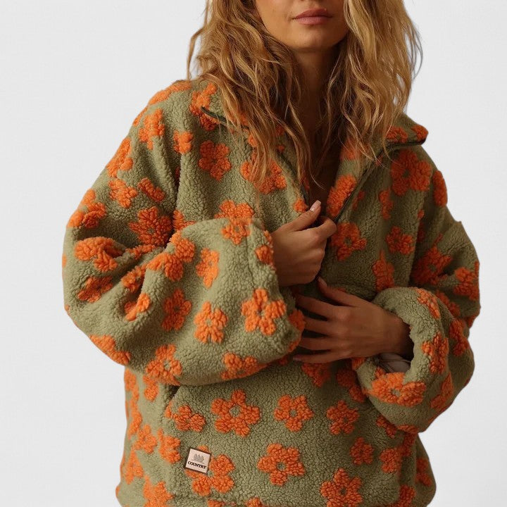 BONNIE – GEPRINTE SHERPA PULLOVER