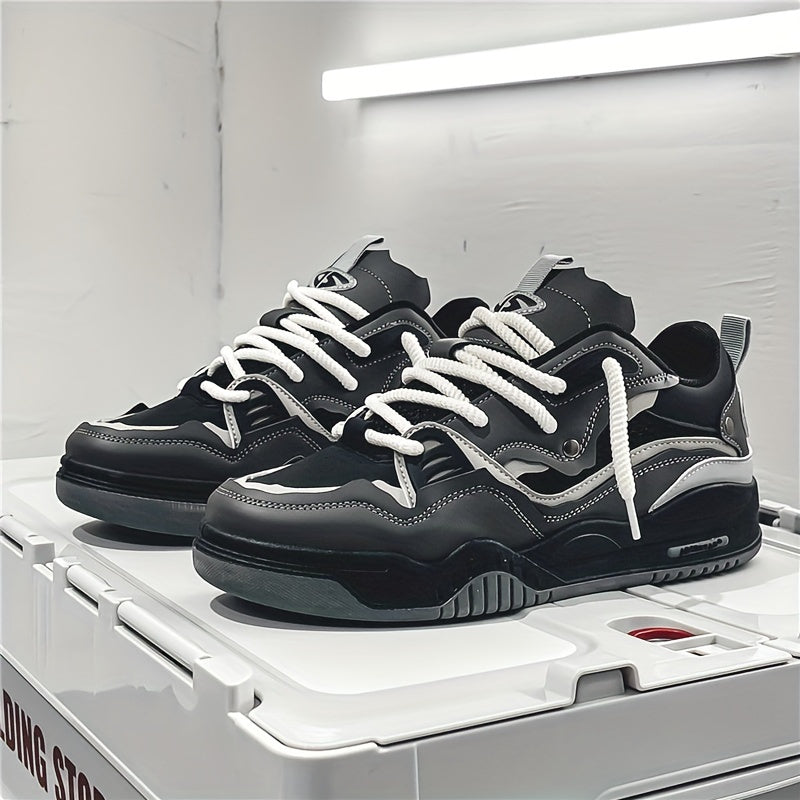Heren All-Season Vetersportschoenen met Geometrisch Kleurblokpatroon