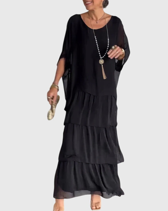 Elizabeth | Dames Boho Gelaagde Maxi Shorts Jurk