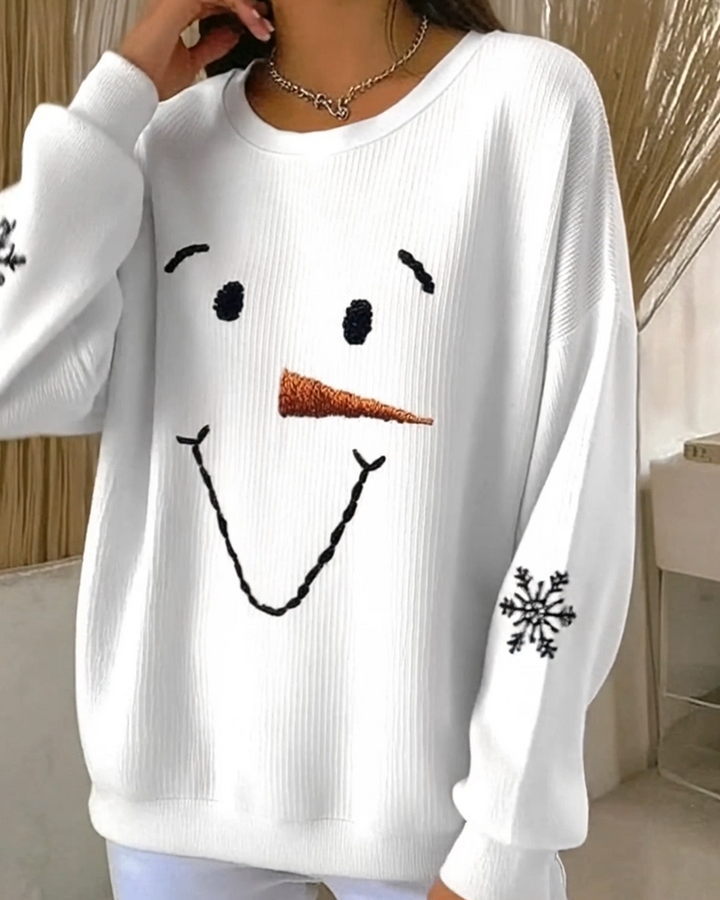 HARPER – SCHATTIGE SNEEUWMAN GEZICHT SWEATER