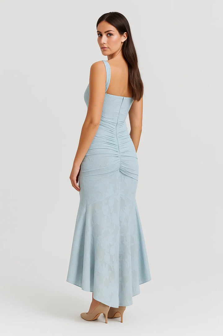 Dames Asymmetrische Midi Jurk Met Brede Bandjes