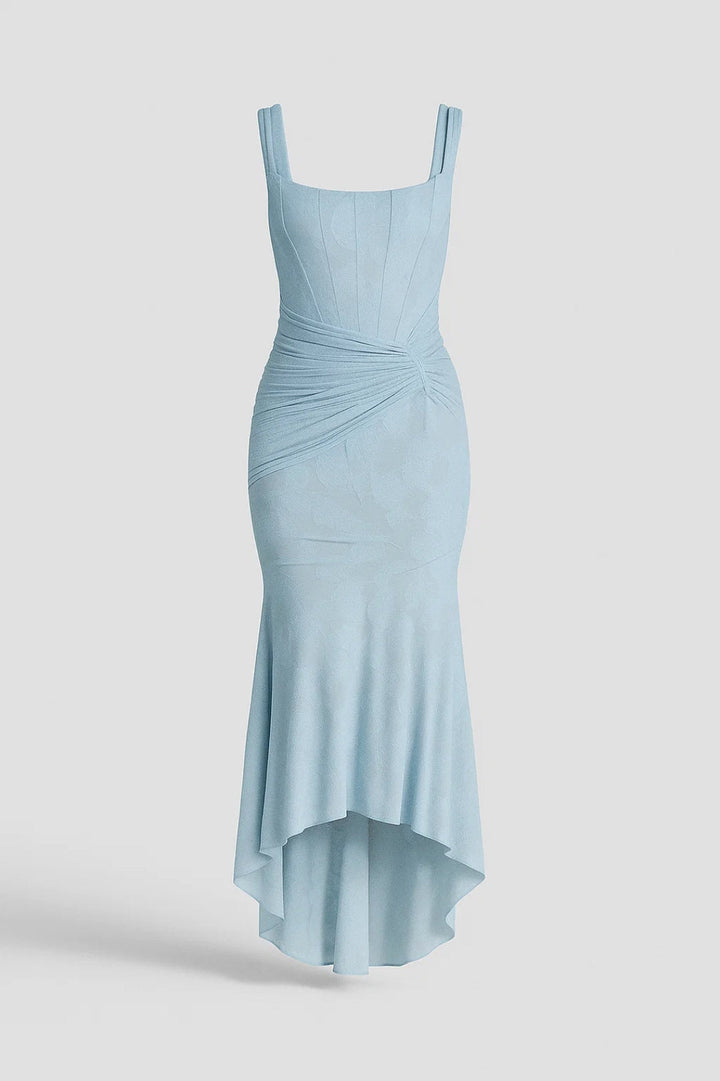 Dames Asymmetrische Midi Jurk Met Brede Bandjes