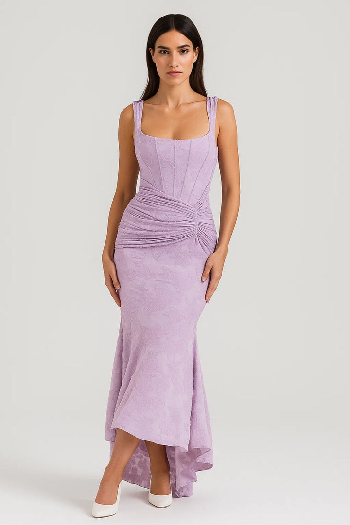 Dames Asymmetrische Midi Jurk Met Brede Bandjes