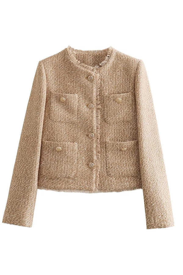 Getextureerde Blazer met Zakken voor Dames