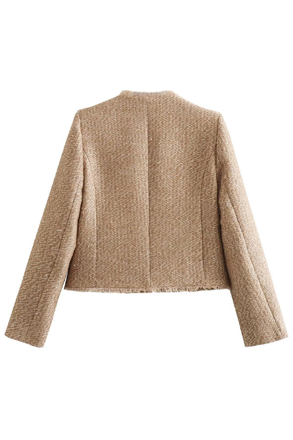 Getextureerde Blazer met Zakken voor Dames