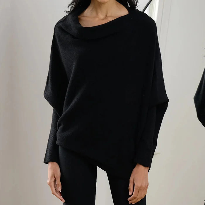 Arriane | Comfy Relaxed Fit Dames Trui - Stijlvol Swing Kraag Design, Zacht Stoffen Mix