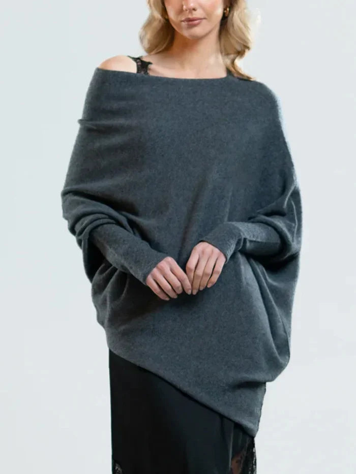 Arriane | Comfy Relaxed Fit Dames Trui - Stijlvol Swing Kraag Design, Zacht Stoffen Mix