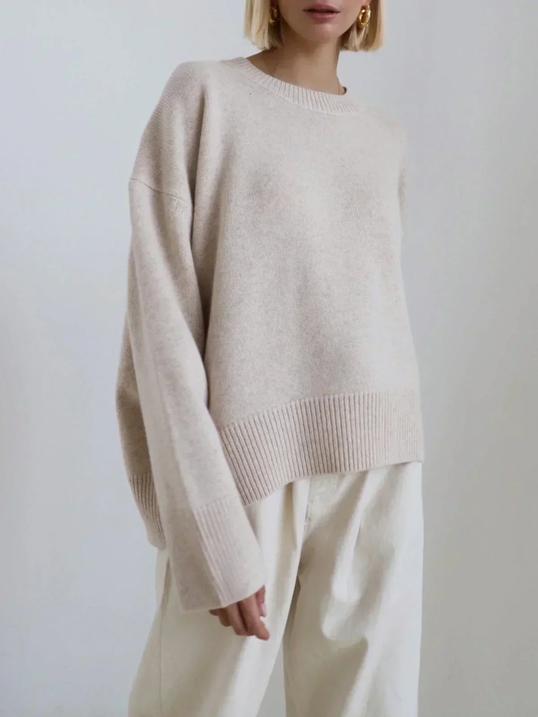 Dames Oversized Crew Neck Sweater