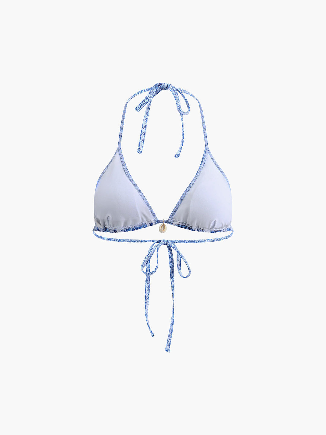 Florencia | Halter Bikini Set – Stijlvol met Blauwe Print