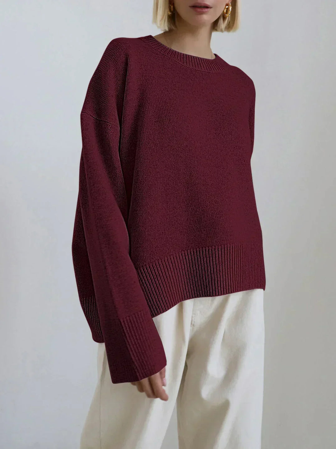 Dames Oversized Crew Neck Sweater