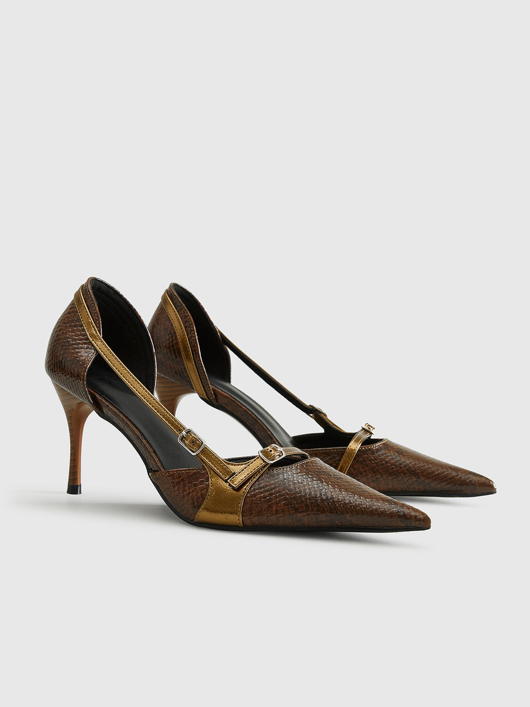 Lynar | Chique Hakken van Slangenleer Look met Gesp