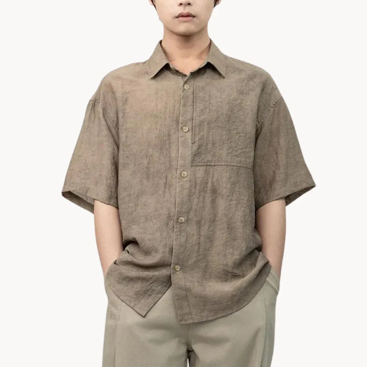 Bayside Zachte Linnen Camp Collar Shirt