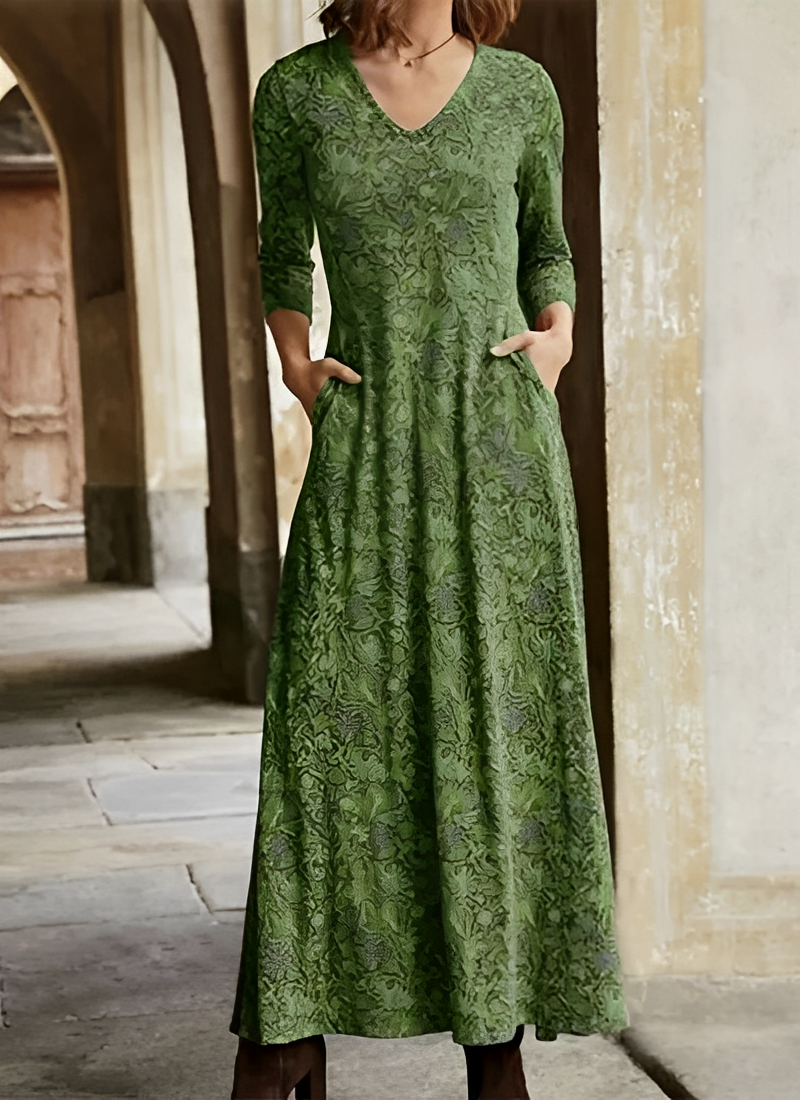 Lange Mouwen Maxi-Jurk voor Dames