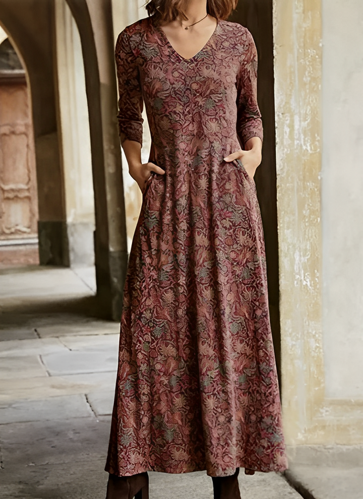 Lange Mouwen Maxi-Jurk voor Dames