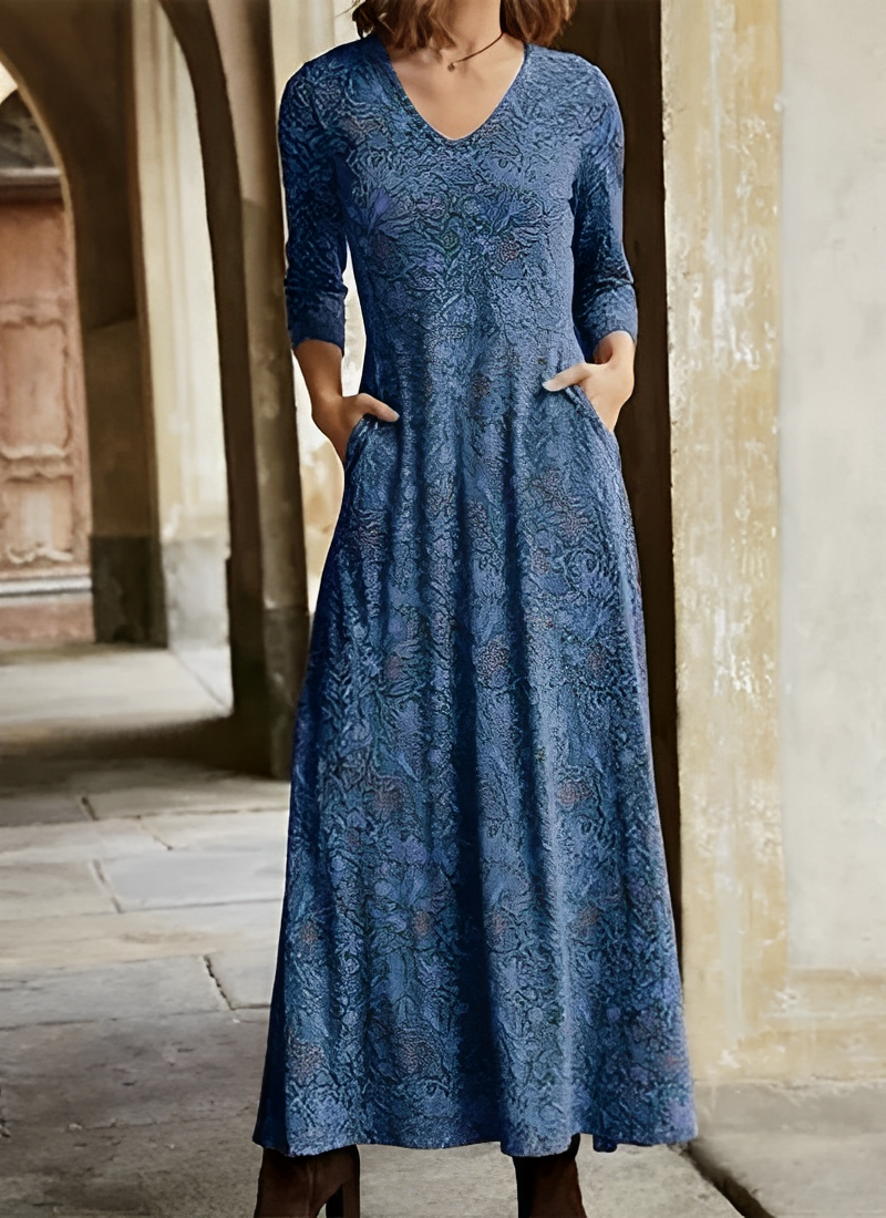 Lange Mouwen Maxi-Jurk voor Dames