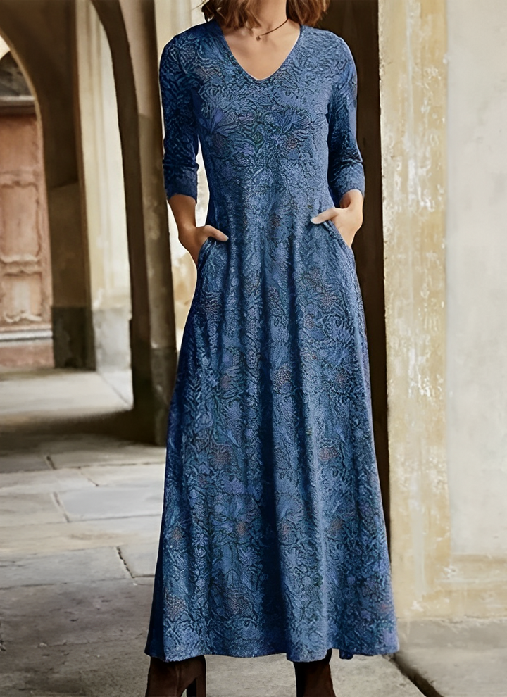 Lange Mouwen Maxi-Jurk voor Dames