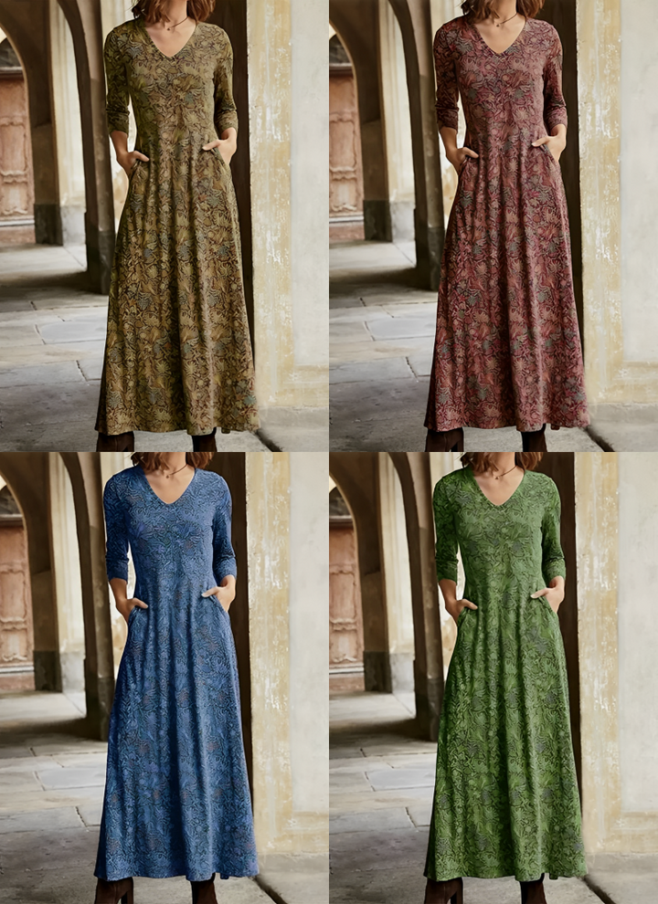 Lange Mouwen Maxi-Jurk voor Dames
