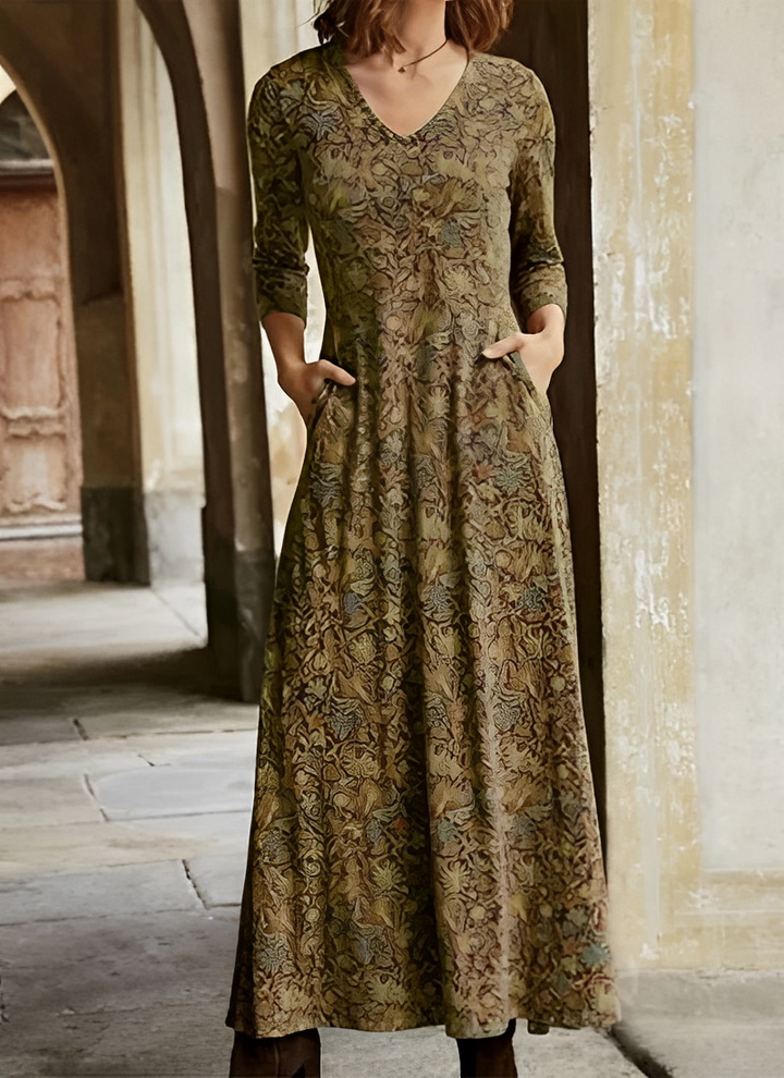 Lange Mouwen Maxi-Jurk voor Dames