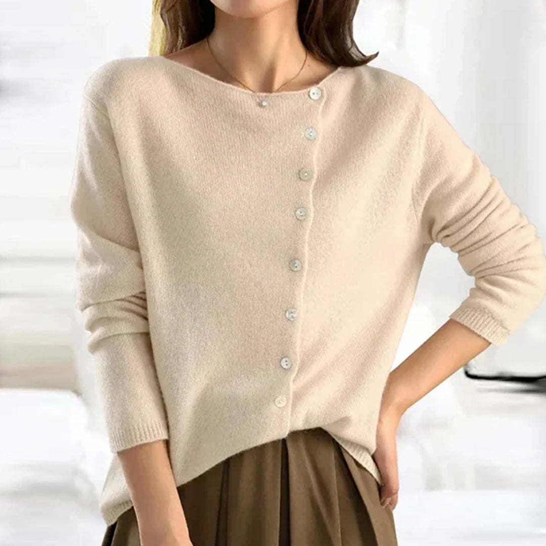 Emma | Dames Lange Mouw Cardigan met Knoopdetails