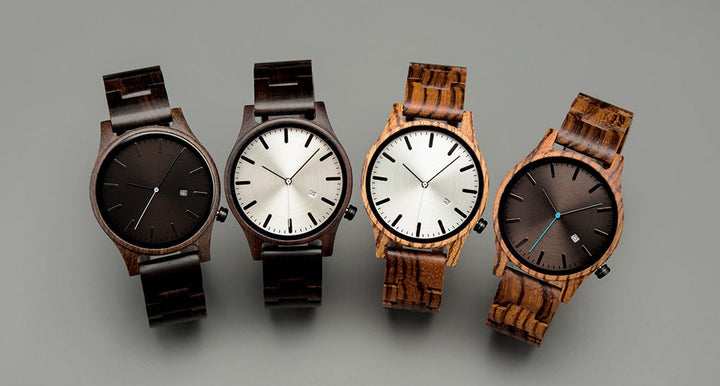 Elias Walnoten Houten Kwarts Horloge