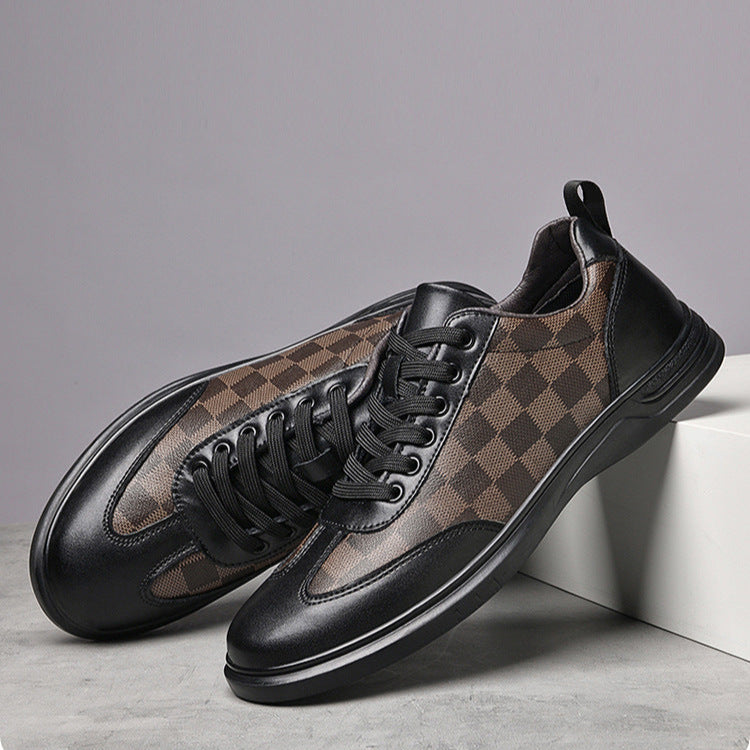 Gianni Geruite Leren Sneakers