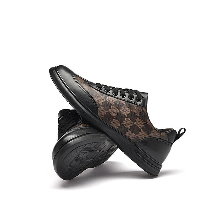 Gianni Geruite Leren Sneakers